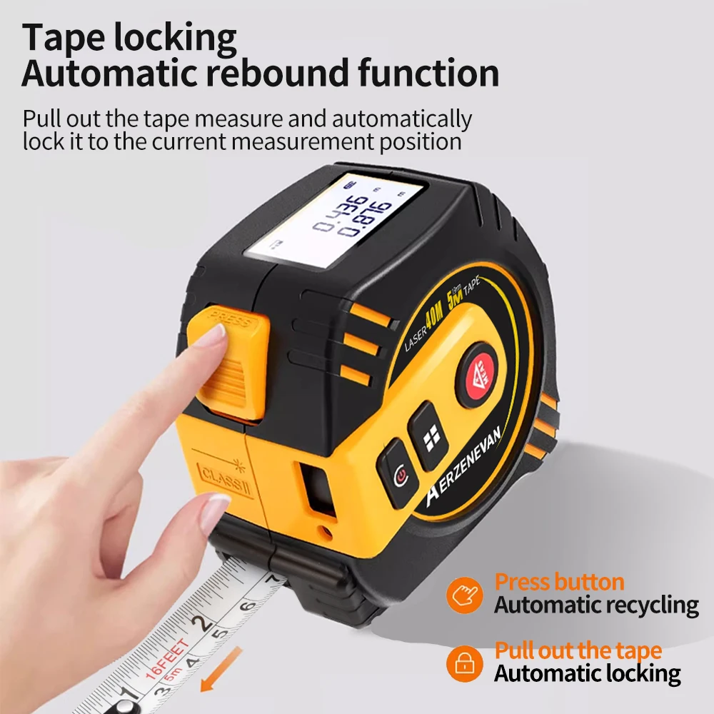 Industrial Laser Rangefinder - Лазерная рулетка 80 м, измерительный инструмент,