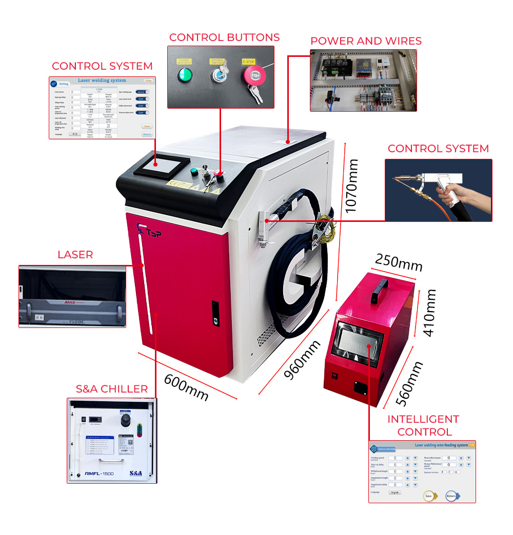 Прямые продажи с фабрики 1000  – обзор и цена Industrial Laser Welding Machine For Sale