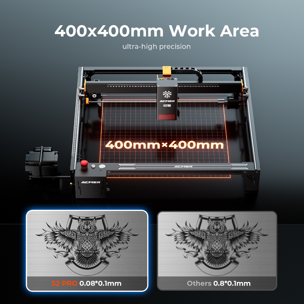 Лазерный гравер ACMER S2 PRO 3 – обзор и цена Industrial Blue Laser