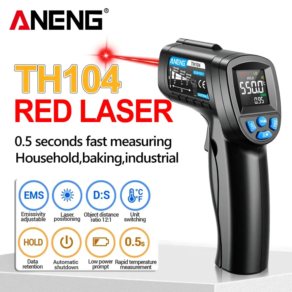 Инфракрасный ручной термометр  – обзор и цена Industrial Laser Temperature Sensor